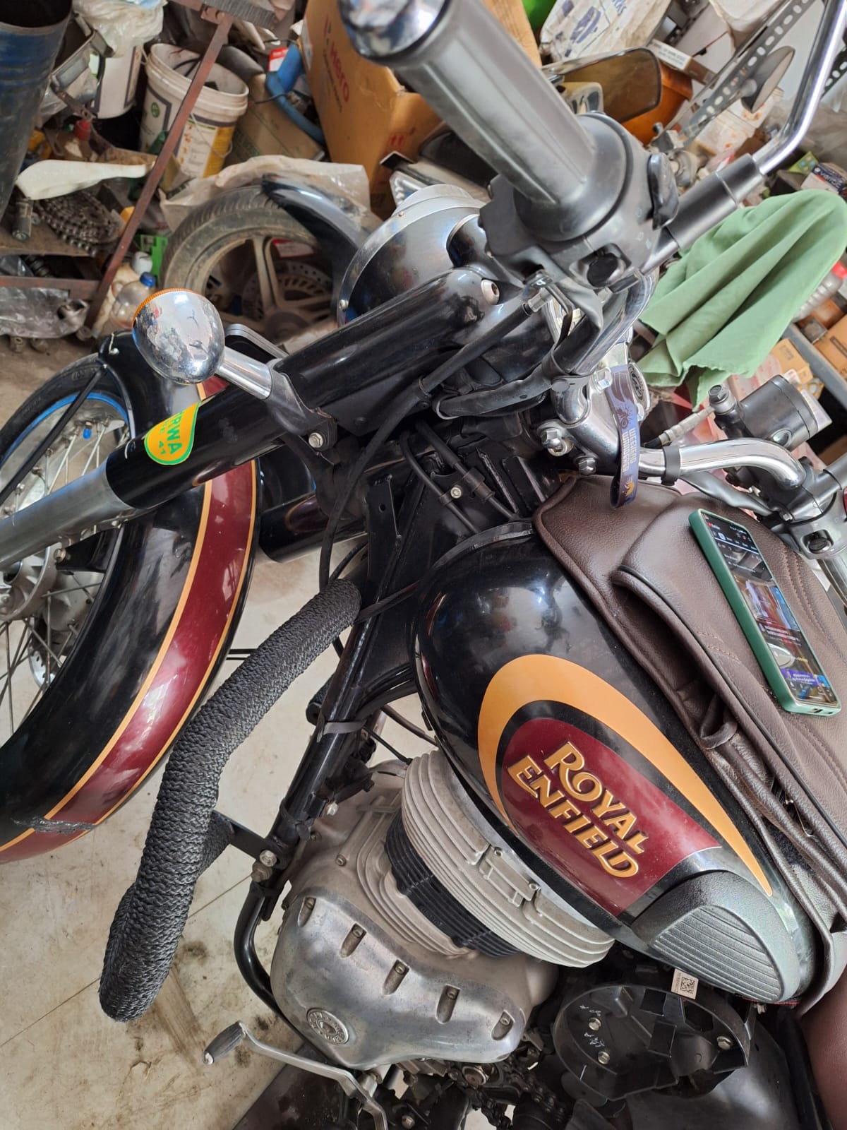Custom Royal Enfield motorcycle build